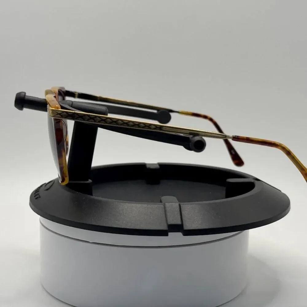 Vintage Ralph Lauren 510 Glasses | Yellow Tortoise & Gold Frames Keyhole Bridge - Picture 7 of 15
